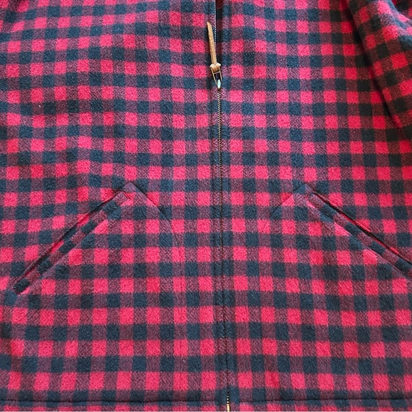J Crew Men’s Buffalo Plaid Red & Black Wool Blend Full Front Zip Jacket EUC SZ L - Picture 8 of 16